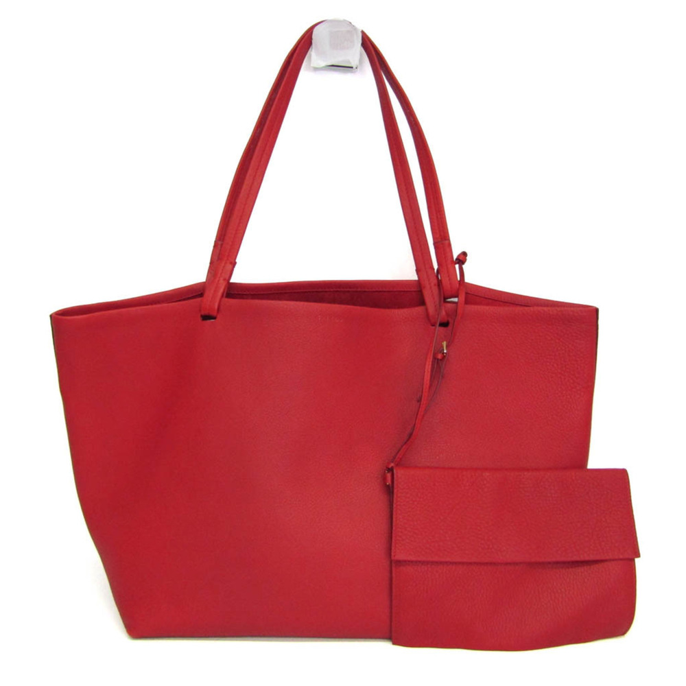 The Row PARK TOTE THREE Women's Leather Shoulder Bag,Tote Bag Red Color